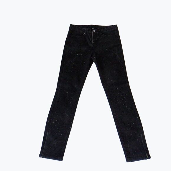 Cache slim jeans black rhinestones zip ankle - Picture 5 of 6
